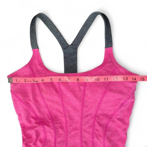 MPG Pink and Grey Athletic Thick Strap Racerback Workout Tank Top Women's Size S - Picture 6 of 7